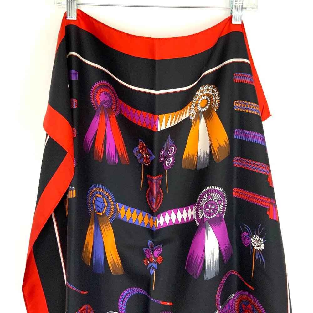 Designer-Inspired Squred Fashion Silk Scarf Y2K 30" - Picture 11 of 16